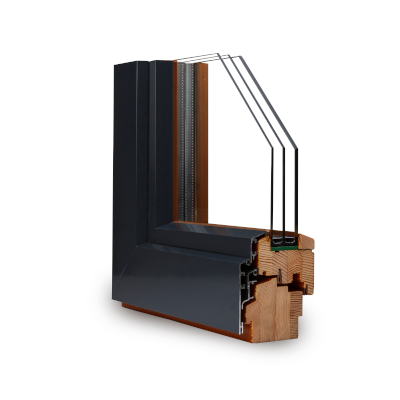 windows with aluminium cover